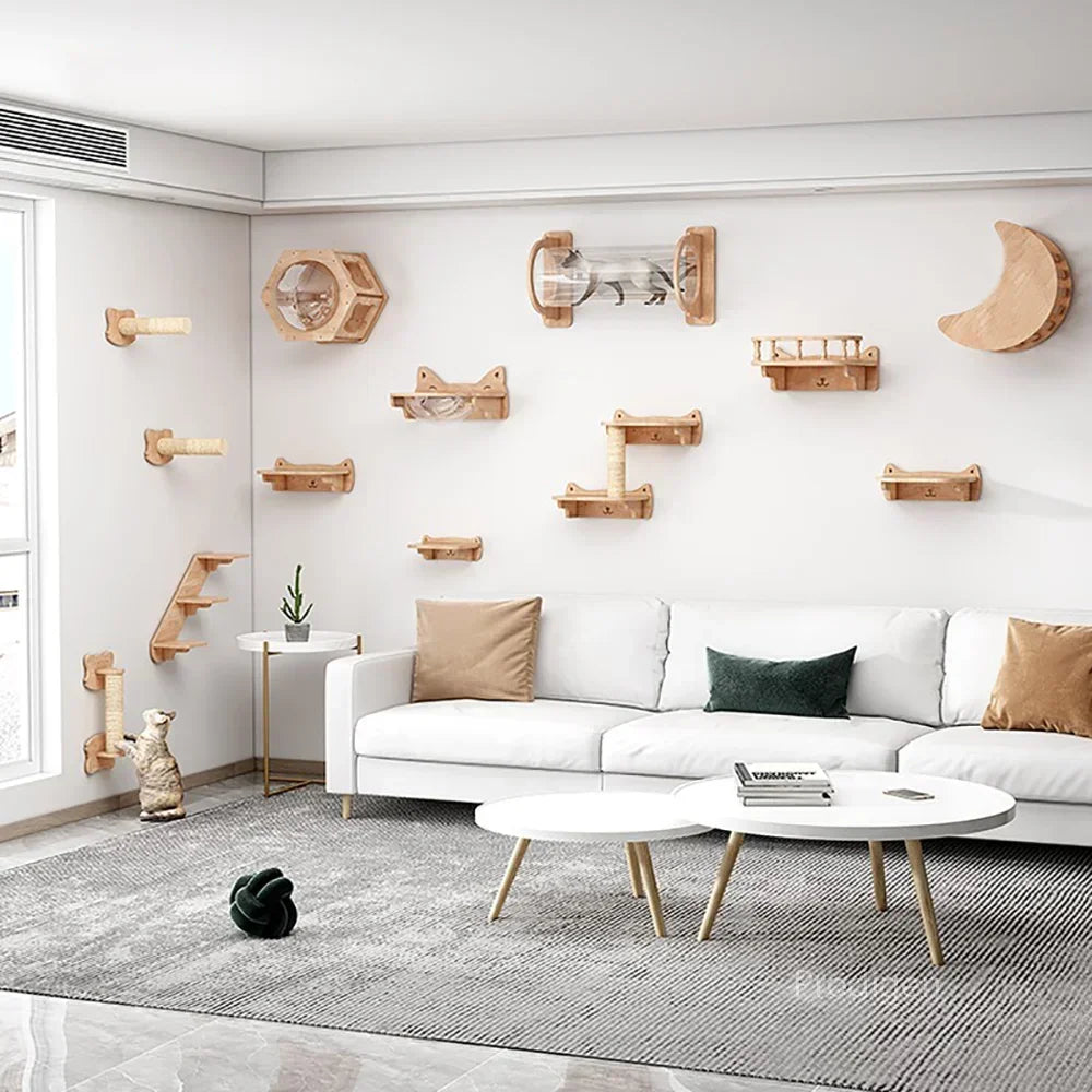 Wall-mounted cat tree