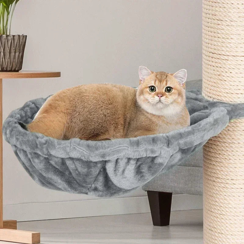 Hamac arbre à chat XXL peluche gris - Griffoir pour chat Hamac arbre à chat XXL peluche gris - Griffoir pour chat