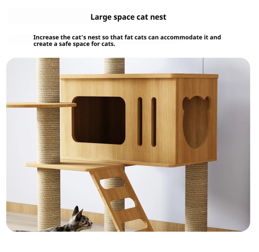 Arbre à chat bois massif - Nature'Cat