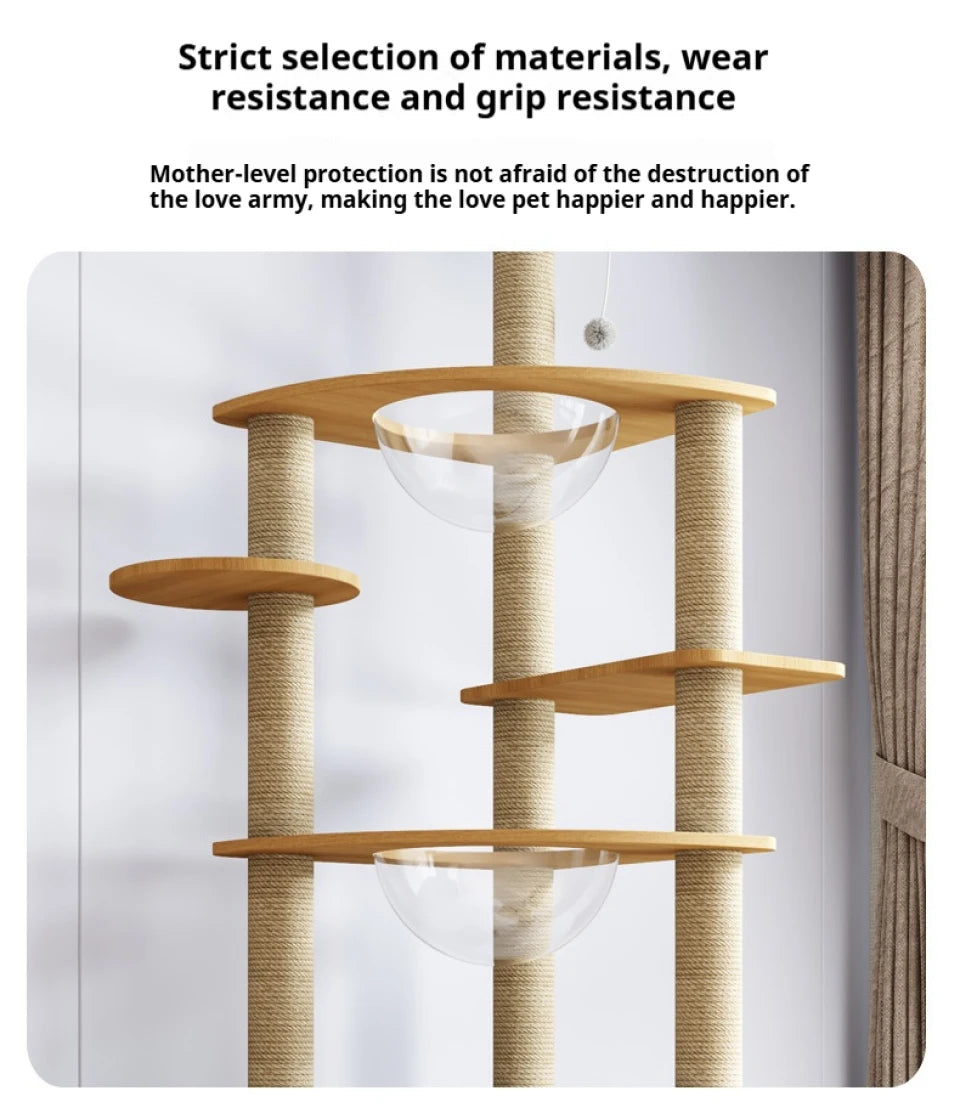 Arbre à chat bois massif - Nature'Cat