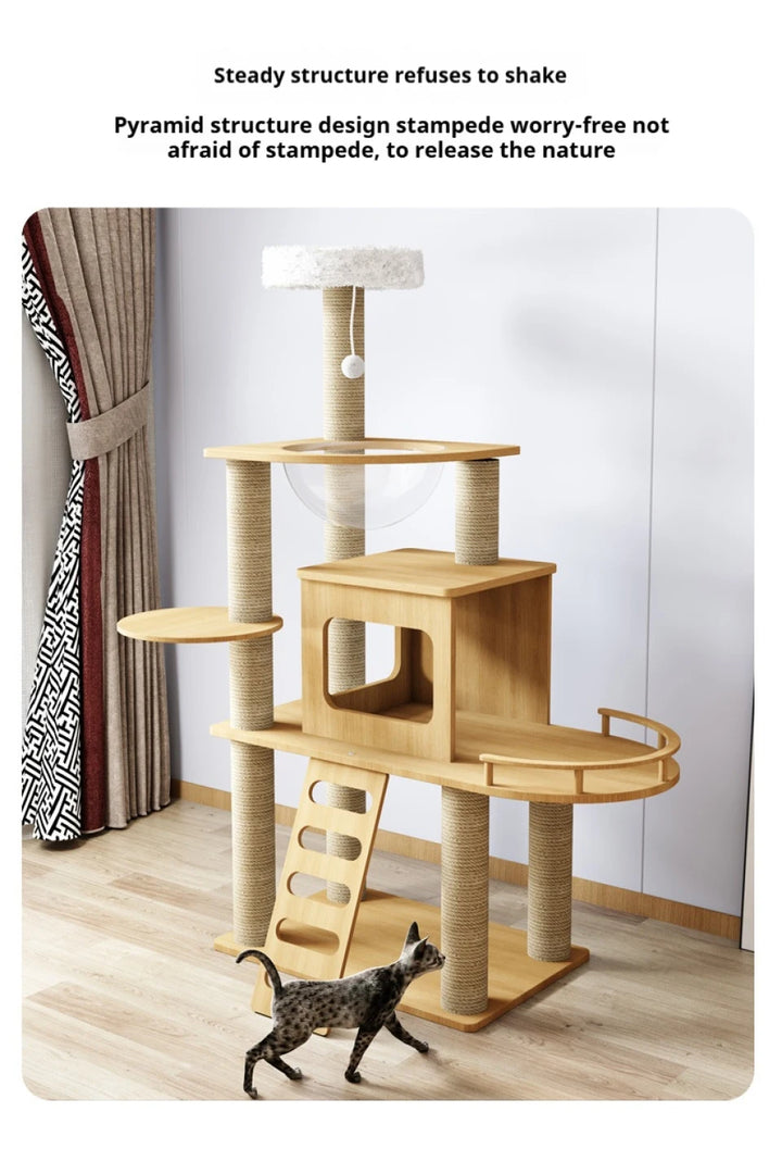 Arbre à chat bois massif - Nature'Cat