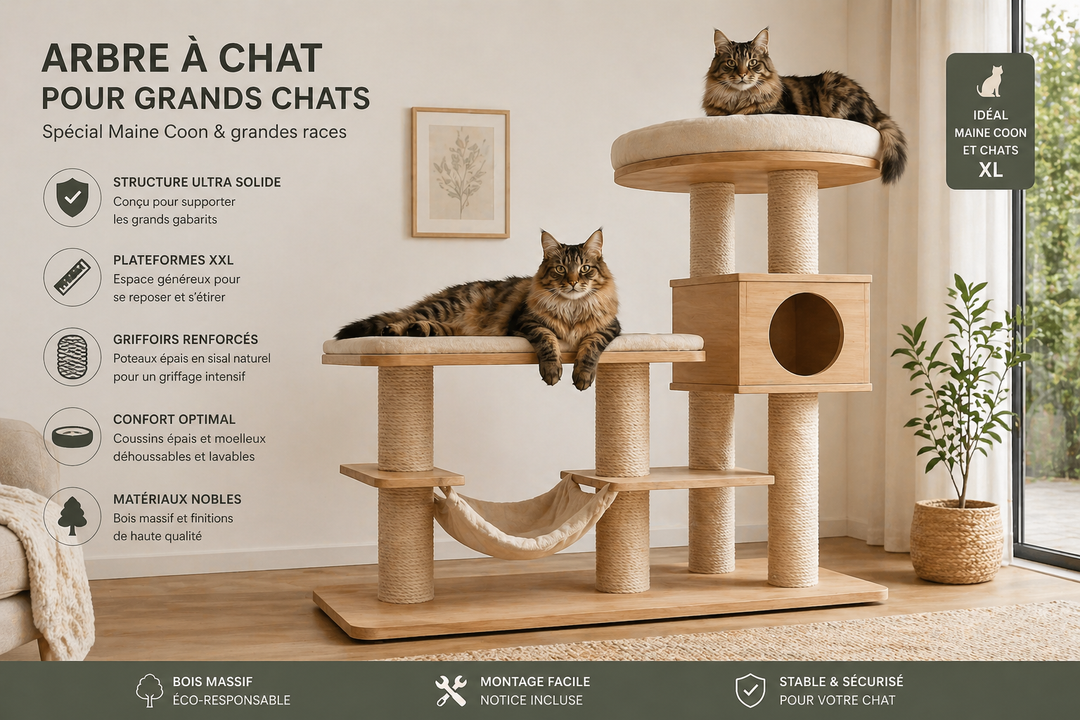 Arbre à chat pour grand chat : les critères essentiels à connaître