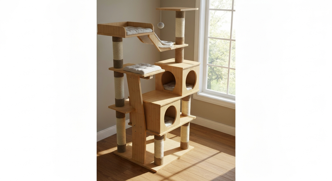 Arbre à Chat Design Moderne et Robuste : Le Guide Ultime pour Gros Chats et Maine Coon