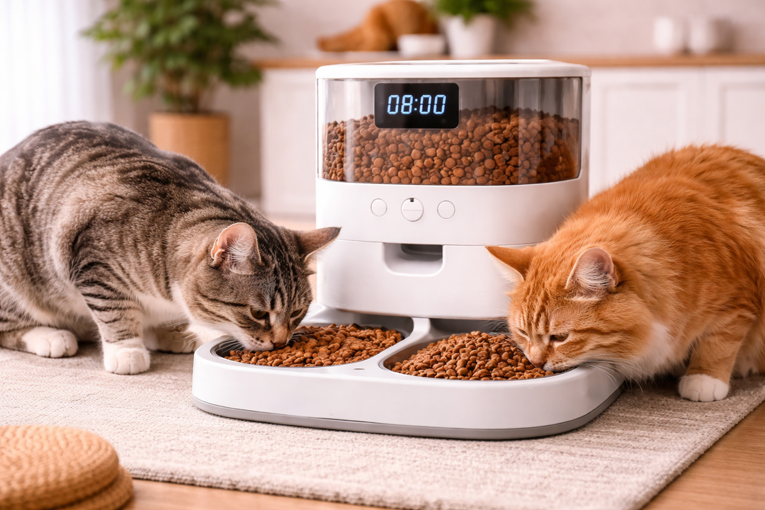 Distributeur de croquettes pour chat