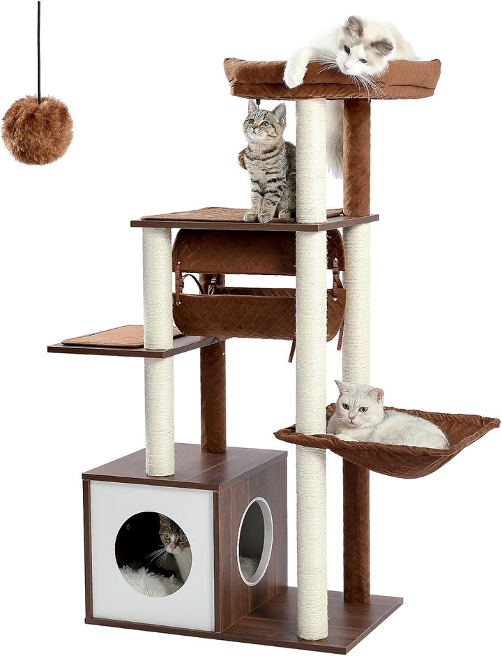Designer wooden cat tree - CozyWood model