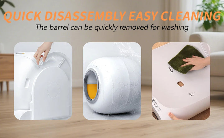 Bac à litière autonettoyant connecté XXL 65L – Modèle "AutoClean Master"