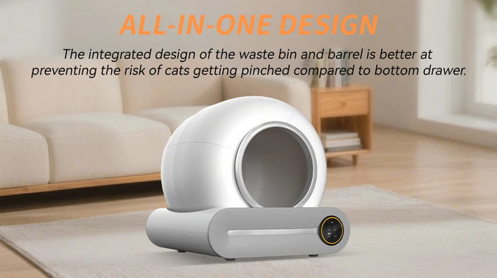 Bac à litière autonettoyant connecté XXL 65L – Modèle "AutoClean Master"