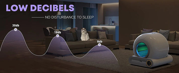 Bac à litière autonettoyant connecté XXL 65L – Modèle "AutoClean Master"