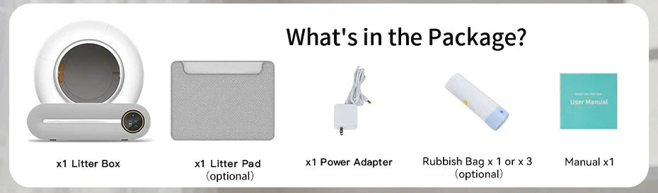 Bac à litière autonettoyant connecté XXL 65L – Modèle "AutoClean Master"