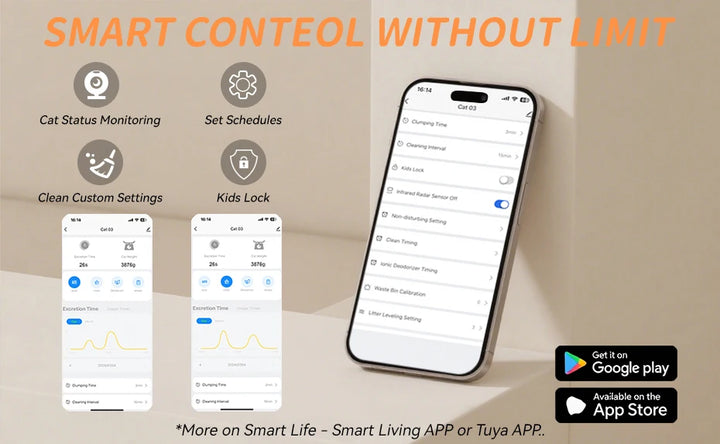 Bac à litière autonettoyant connecté XXL 65L – Modèle "AutoClean Master"