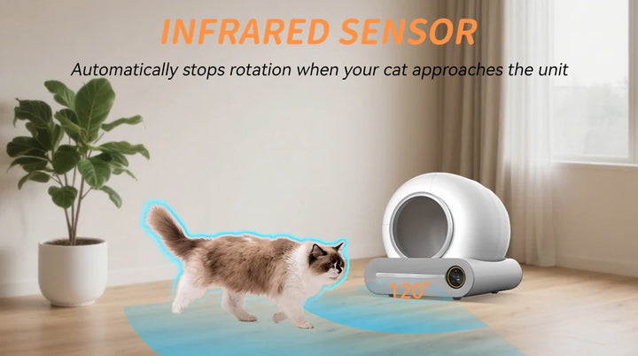 Bac à litière autonettoyant connecté XXL 65L – Modèle "AutoClean Master"