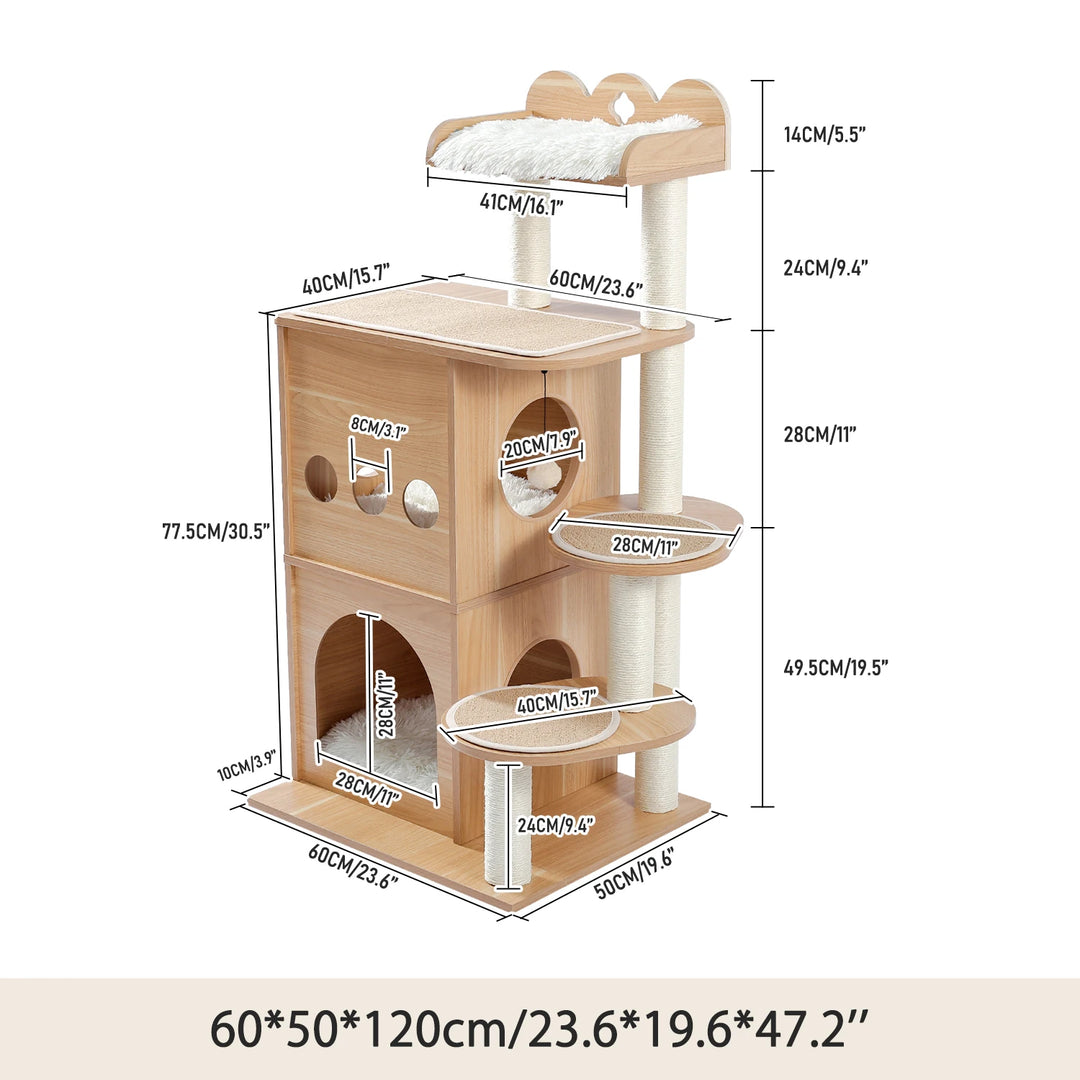 Arbre a chat design en bois - Modèle CozyCondos