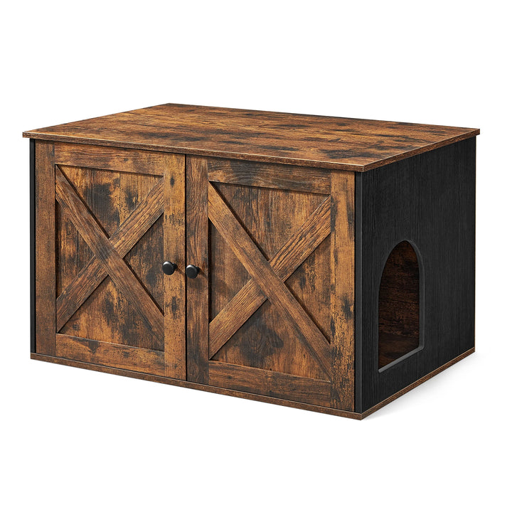 Meuble litière design avec espace repos intégré – Modèle "CatHouse Premium"