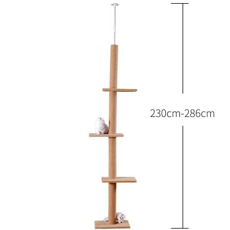 Arbre à chat Maine Coon ajustable du sol au plafond - Modèle : "SkyTower"