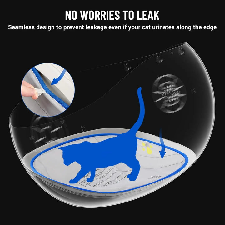 Bac à litière automatique ouvert connecté Tuya – Modèle "SmartOpen Mini"