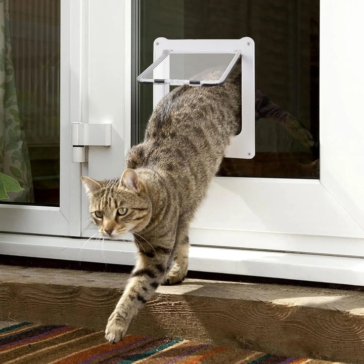 Chatière pour chat "Cocon Privé" – Porte intérieure silencieuse avec verrouillage 4 modes