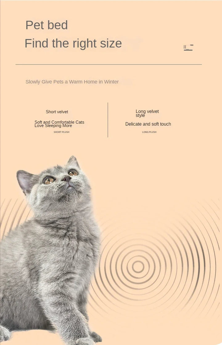 Panier apaisant pour chat – Cocon Douillet Anti-Stress (3 tailles disponibles)