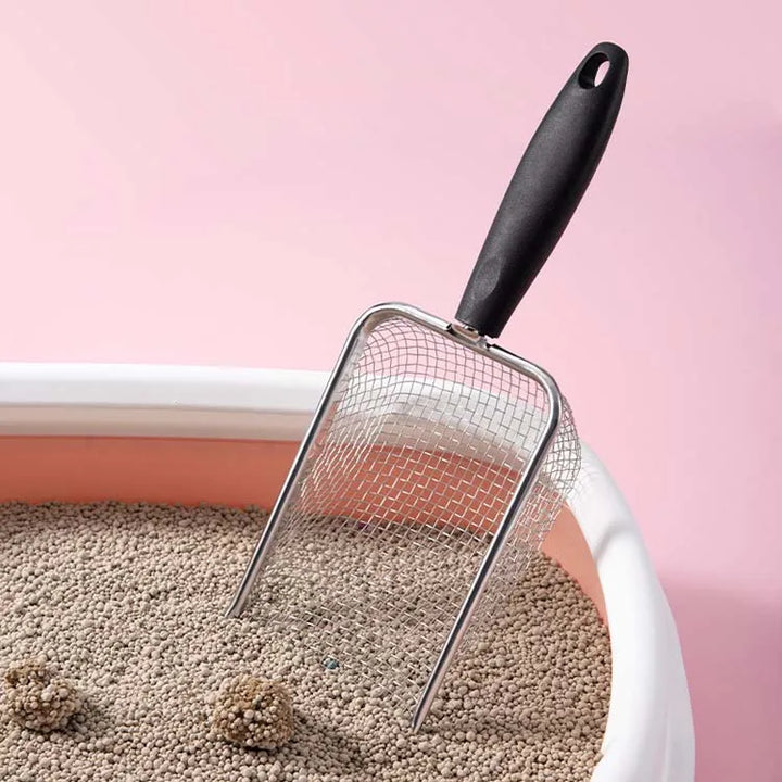 Pelle à litière inox trous fins haute précision – Modèle "FineSift Pro"