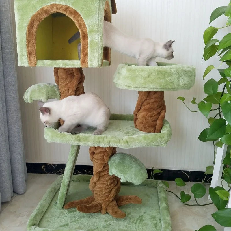 Arbre à chat multi-niveaux avec maison de luxe - Modèle : "TreeTopDream"