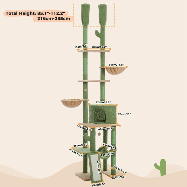 Arbre à Chat XXL cactus Compact - Modèle "CactusPaws"