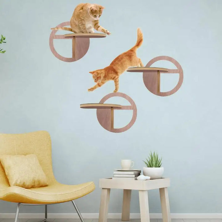 Arbre a Chat Mural design en Bois - Modèle Escalopati