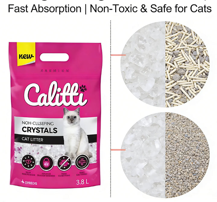 Litière Cristaux de Silice – Modèle "CrystalClean 3.8L"