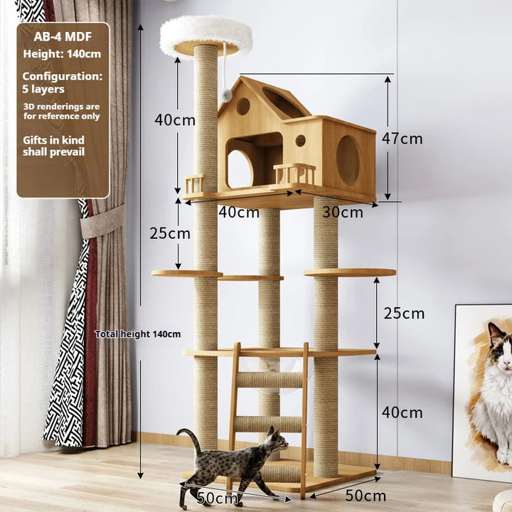 Arbre à chat en bois massif
