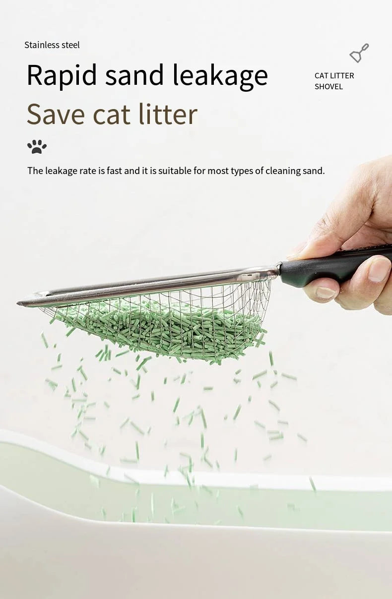 Pelle à litière en acier inoxydable haute efficacité