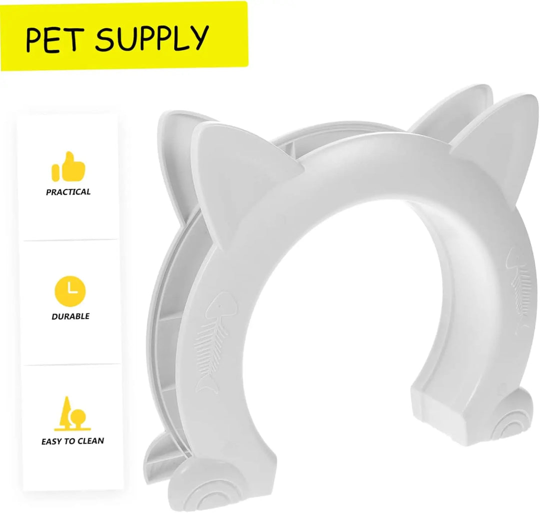 Chatière pour chat en forme de tête de chat "FélinWay" – Passage intérieur élégant pour grands chats