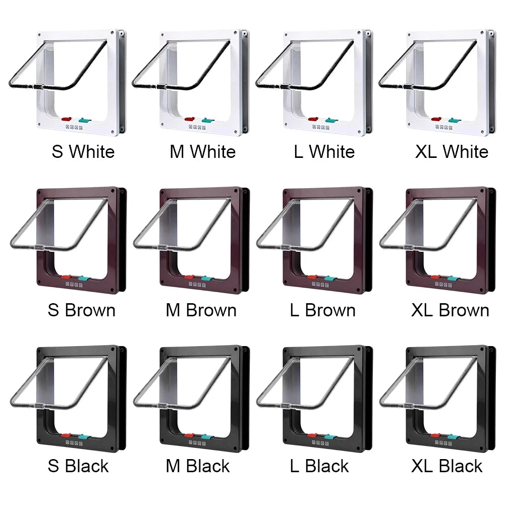 Chatière pour chat "Libre & Serein" – Modèle 4 Positions Étanche