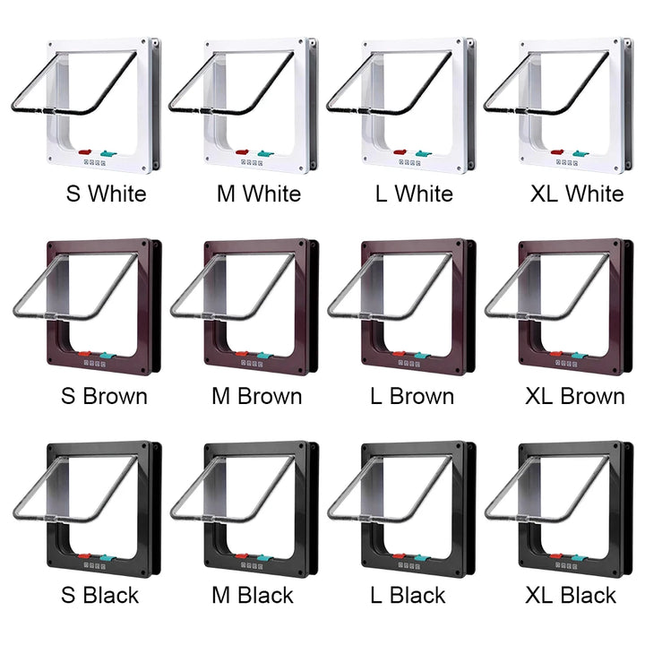 Chatière pour chat "Libre & Serein" – Modèle 4 Positions Étanche