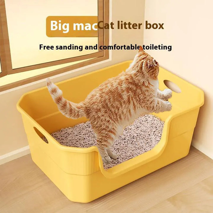 Bac à litière ouvert semi-fermé anti-projections – Modèle "EasyClean"