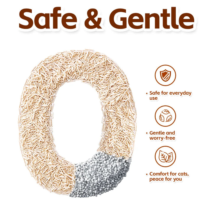 Litière végétale tofu biodégradable sans poussière – Modèle "TofuPure"