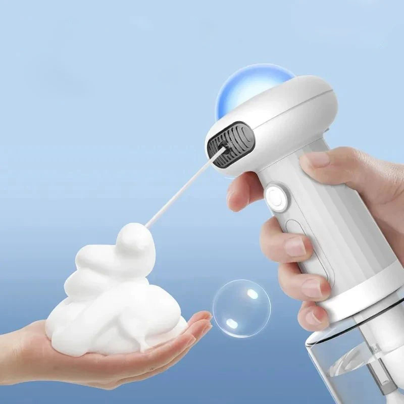 Distributeur de mousse automatique pour animaux forme OVNI "BubbleZen"
