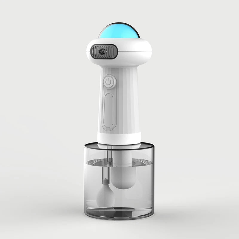 Distributeur de mousse automatique pour animaux forme OVNI "BubbleZen"