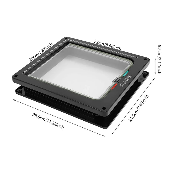 Chatière pour chat "Nuit Libre" – Porte noire élégante avec verrouillage sécurisé