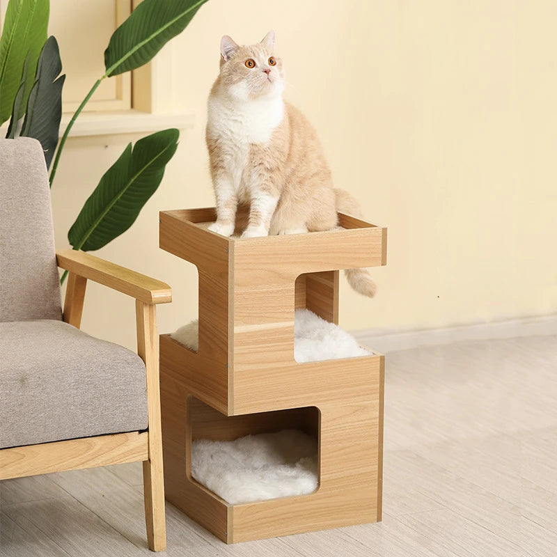 Arbre a chat Bois - Mini maison