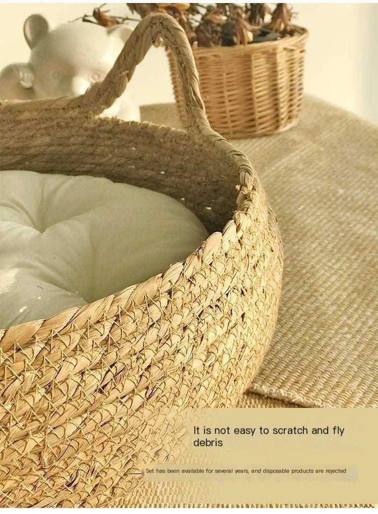 Cozy wicker basket - "L'Oseraie Féline"