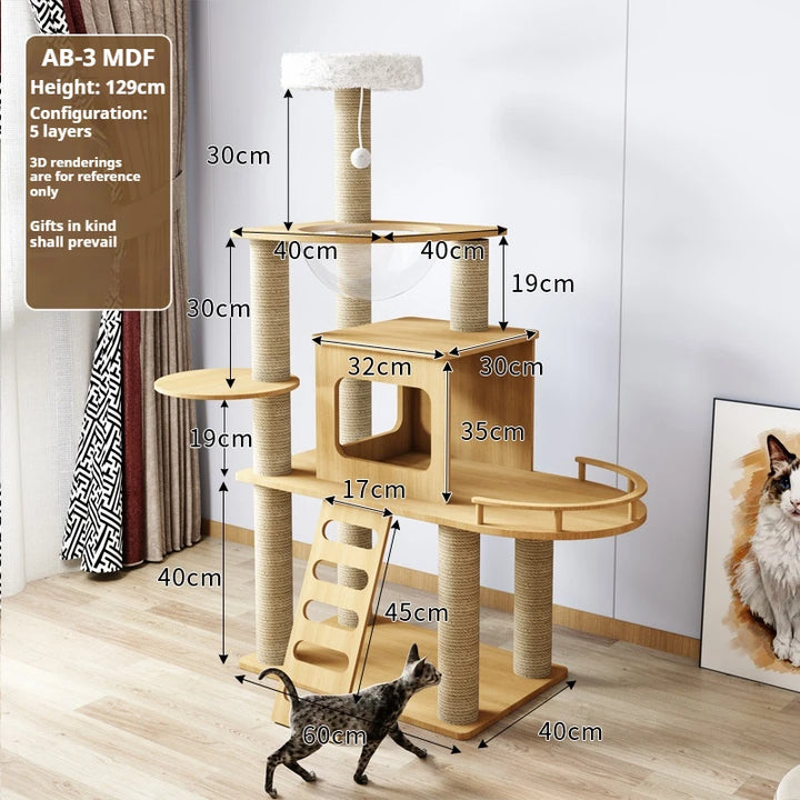 Arbre à chat en bois massif