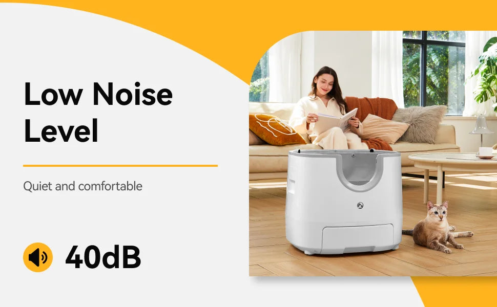 Bac à litière automatique auto-nettoyant ouvert – Modèle "OpenClean Sensor Pro"