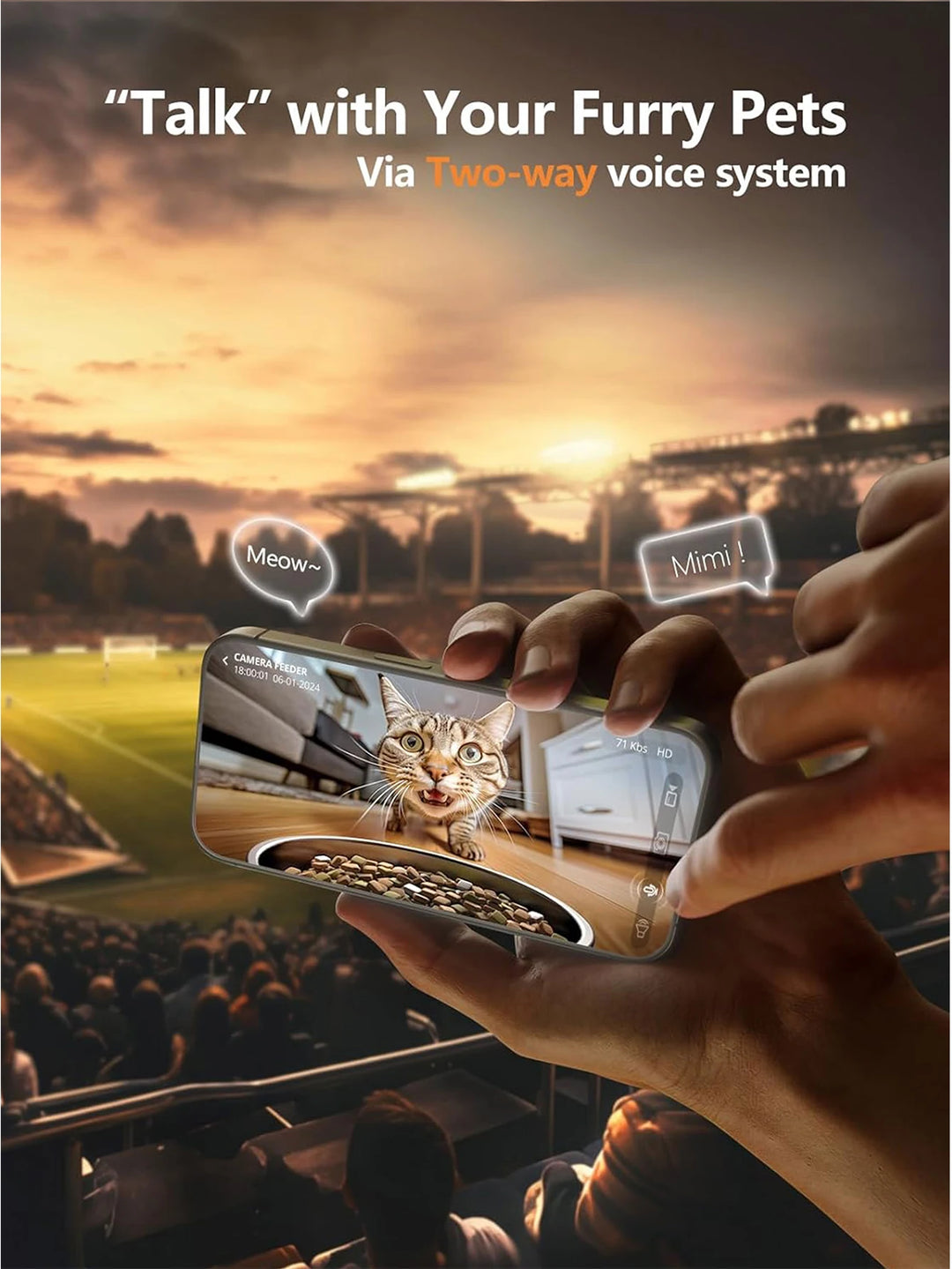 Dispositif de communication pour animaux, système audio bidirectionnel, interagit avec vos animaux de compagnie.