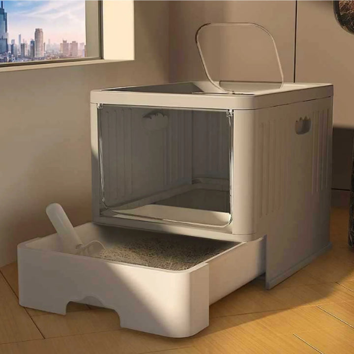 Bac à litière fermé avec tiroir et UV – Modèle "HygieneBox UV"