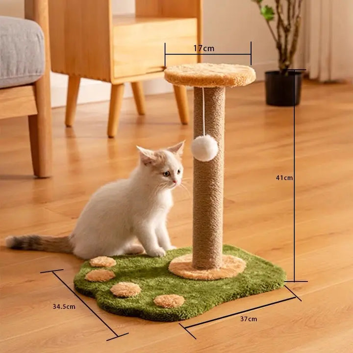 Arbre à chat griffoir en sisal avec jouet suspendu - Modèle PawMaster