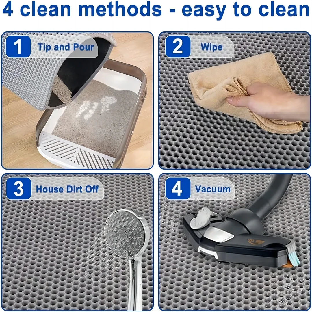 Tapis de litière pour chat double couche EVA imperméable antidérapant "Sol Impeccable"