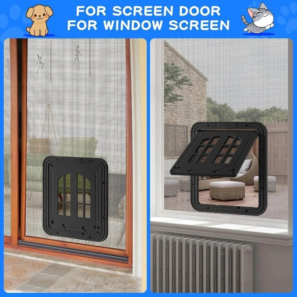 chatière pour chat noir