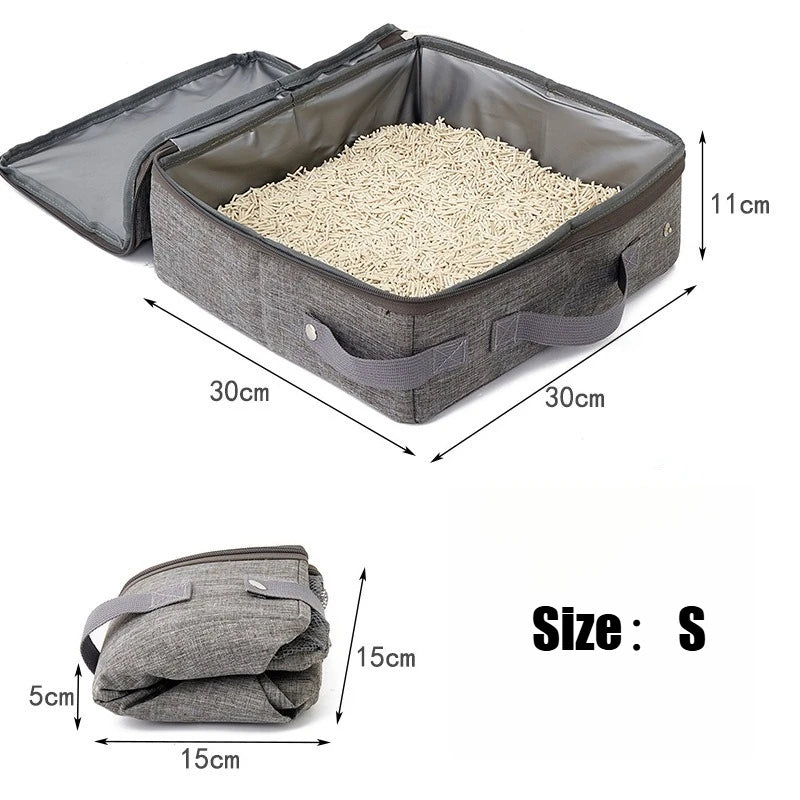 Panier de rangement pliable en gris, taille S, en matériau durable, dimensions 30x30x11 cm.