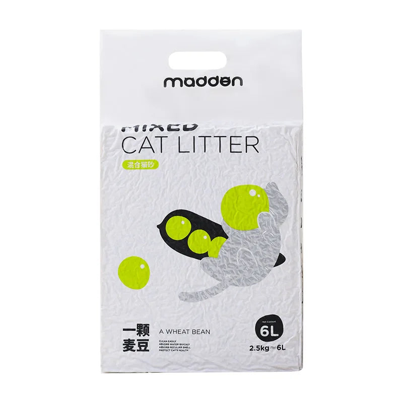 Litière Mixte Tofu & Bentonite – Modèle "HybridClean Ultra"