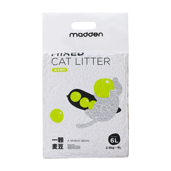 Litière Mixte Tofu & Bentonite – Modèle "HybridClean Ultra"