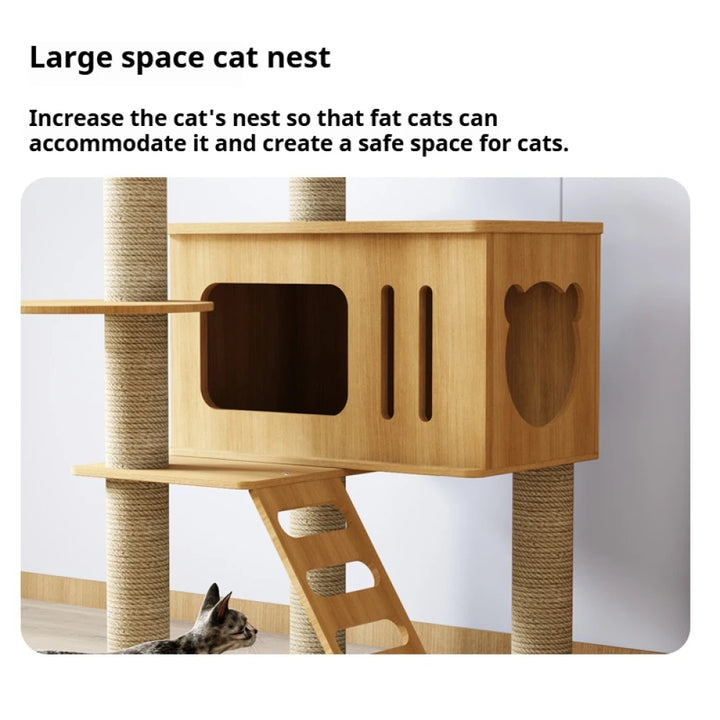 Arbre à chat en bois massif