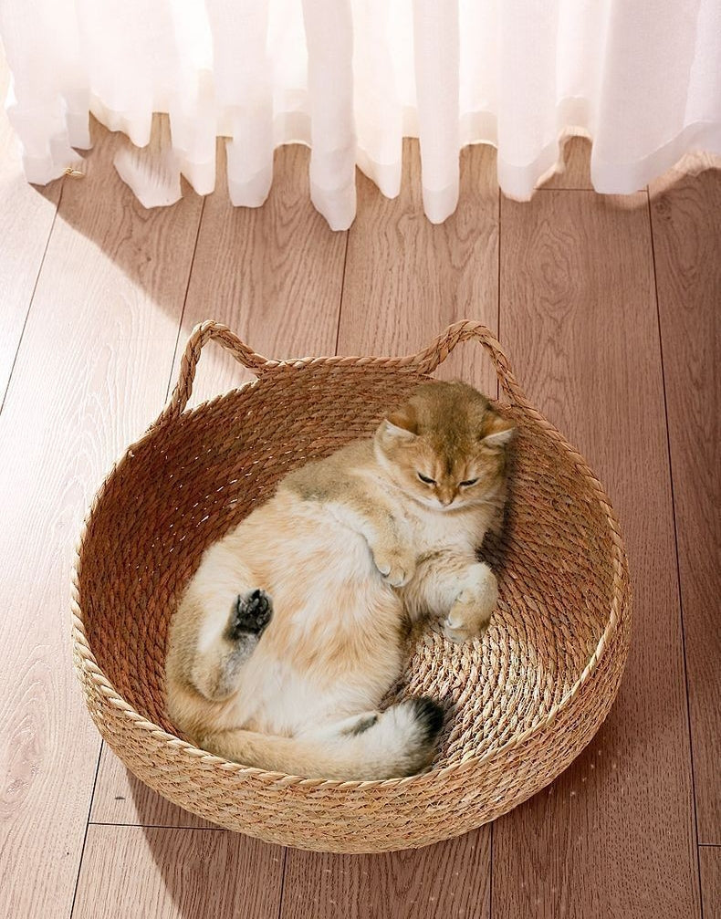 Cozy wicker basket - "L'Oseraie Féline"